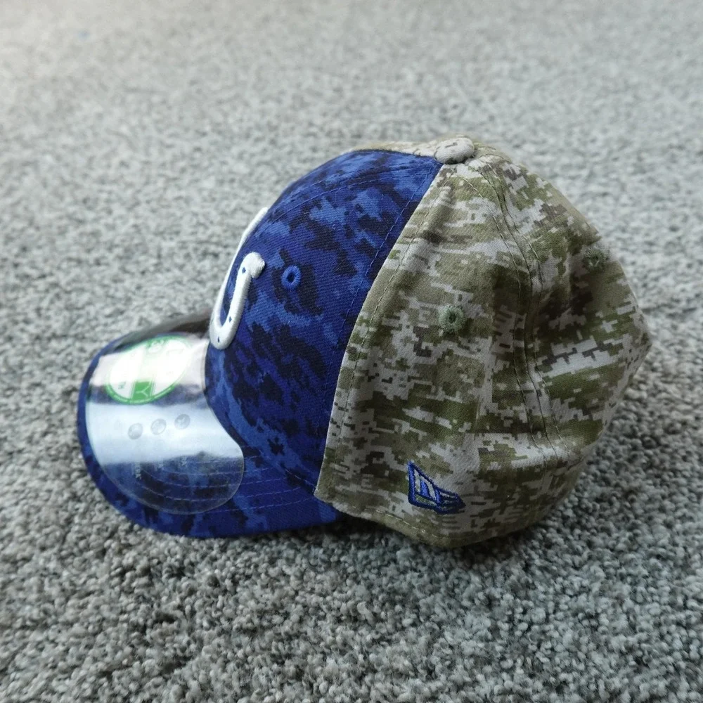 Indianapolis Colts Hat Cap Boys One Size Fitted Blue Camo NFL Football New Era